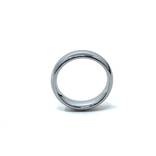 Tungsten Wedding Ring Band in White (6mm)