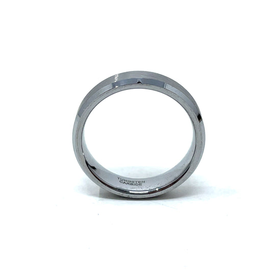 Tungsten Wedding Ring Band in White (6mm)