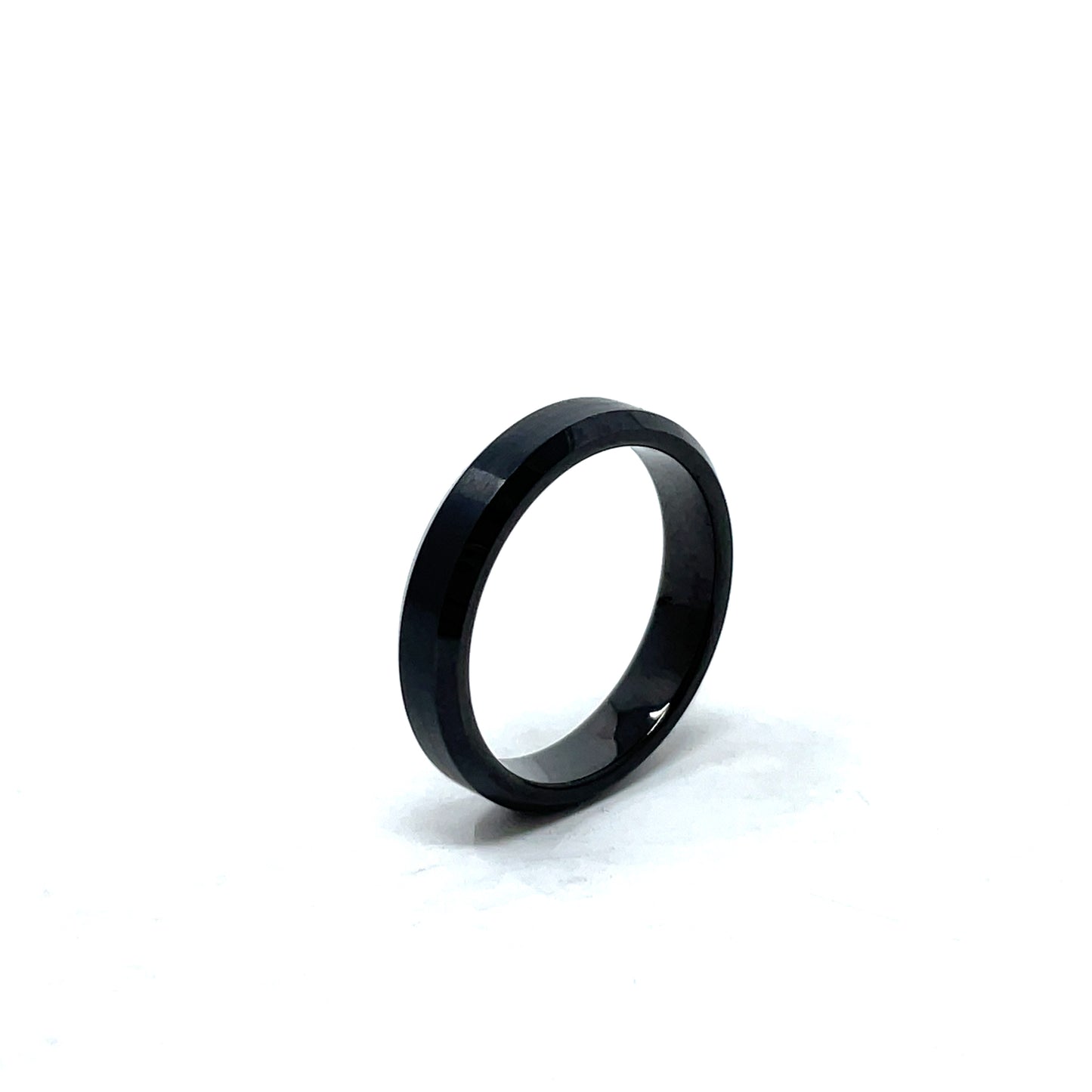 Tungsten Wedding Ring Band in Black (4mm)