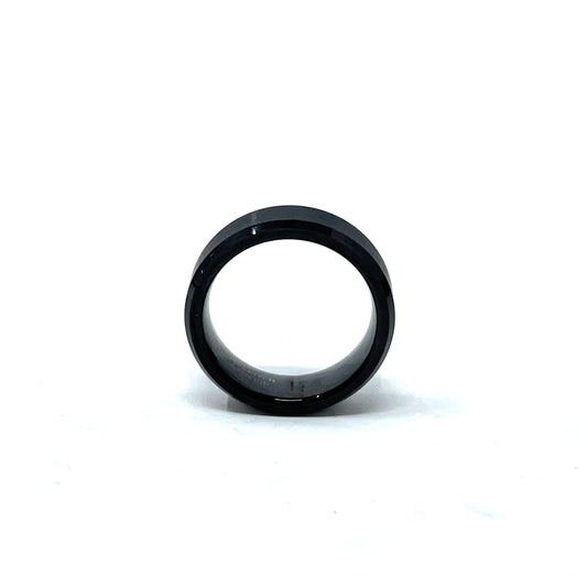 Tungsten Wedding Ring Band in Black (6mm)