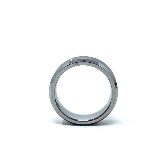 Tungsten Wedding Ring Band in White (6mm)