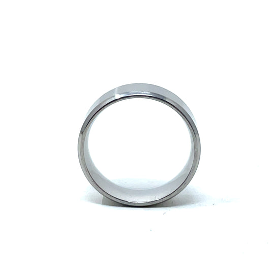 Tungsten Wedding Ring Band in White (8mm)