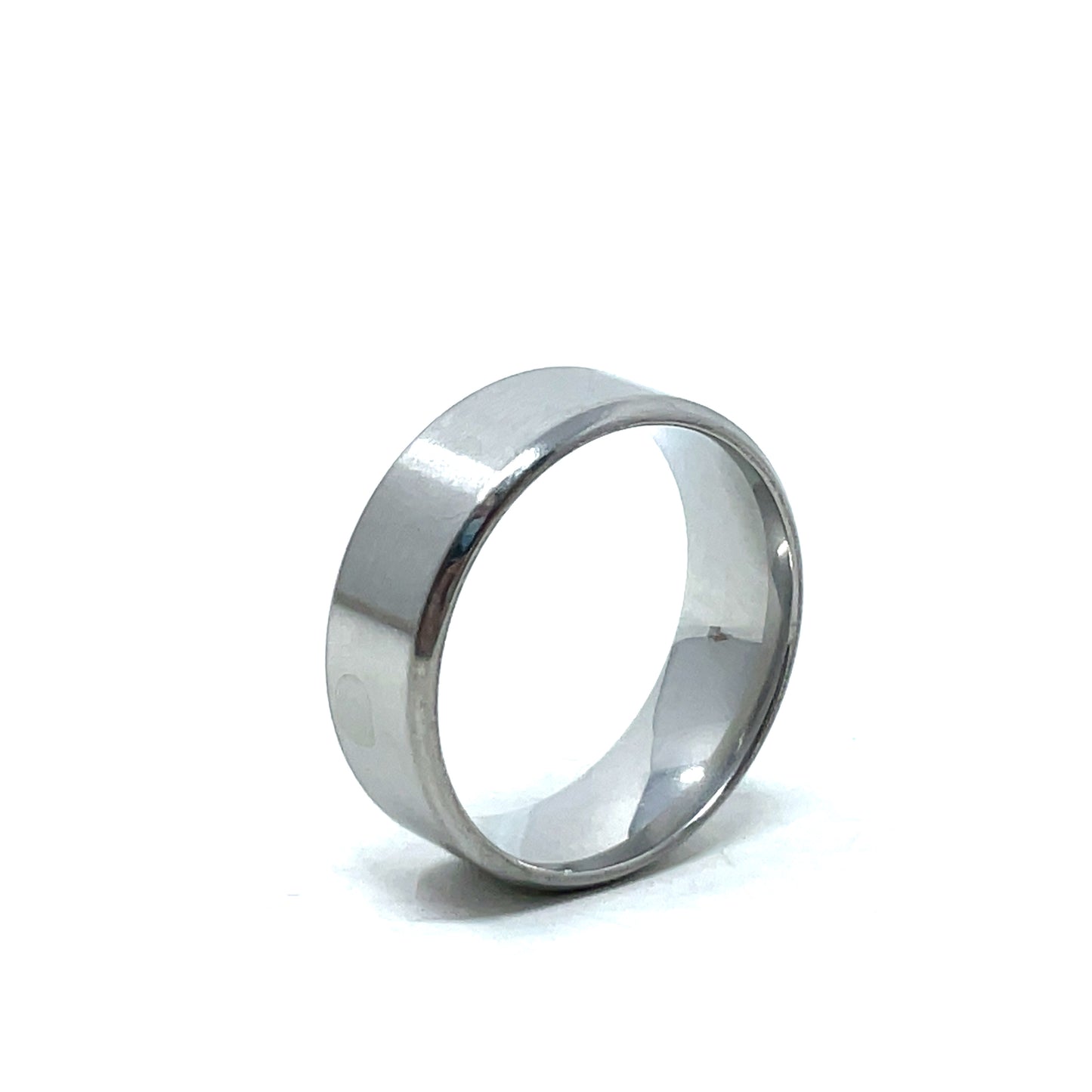 Tungsten Wedding Ring Band in White (8mm)