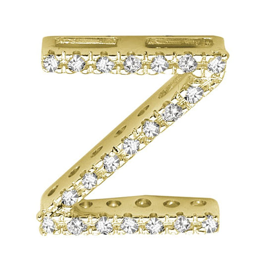 DIAMOND BLOCK "Z" INITIAL IN 14KT