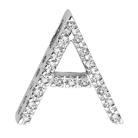 DIAMOND BLOCK "A" INITIAL IN 14KT
