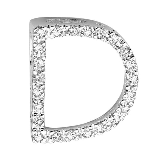 DIAMOND BLOCK "D" INITIAL IN 14KT