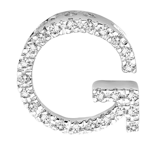 DIAMOND BLOCK "G" INITIAL IN 14KT