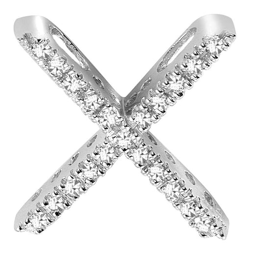 DIAMOND BLOCK "X" INITIAL IN 14KT