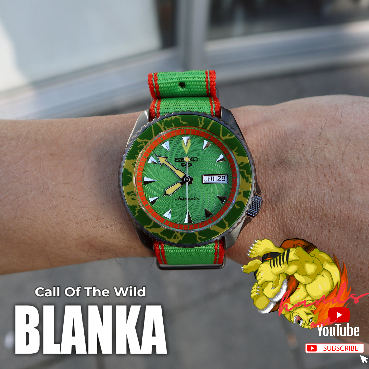 SEIKO 5 SPORTS STREET FIGHTER BLANKA LIMITED EDITION SRPF23K1