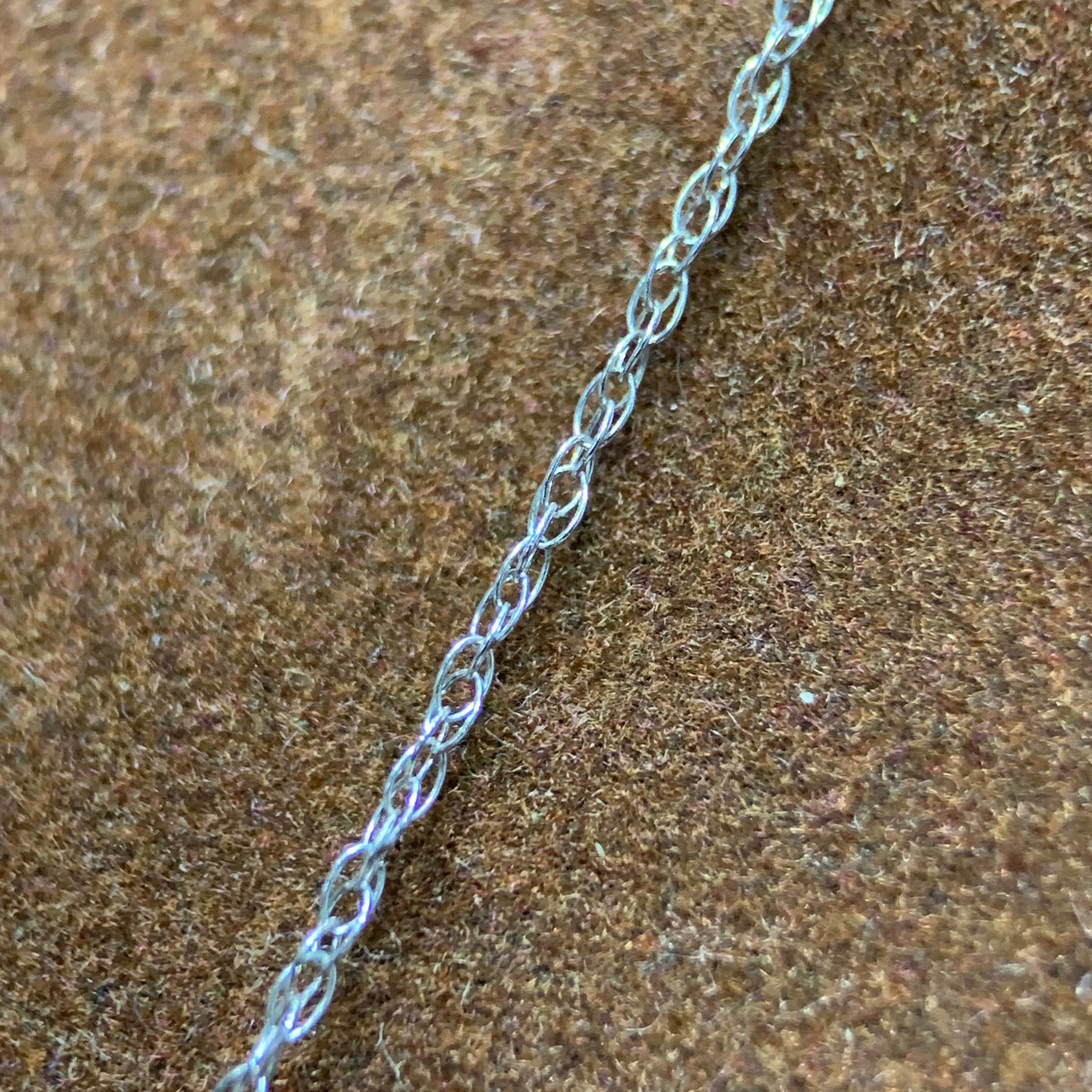 Trillion Cut White Topaz Gemstone Necklace in 10k White Gold