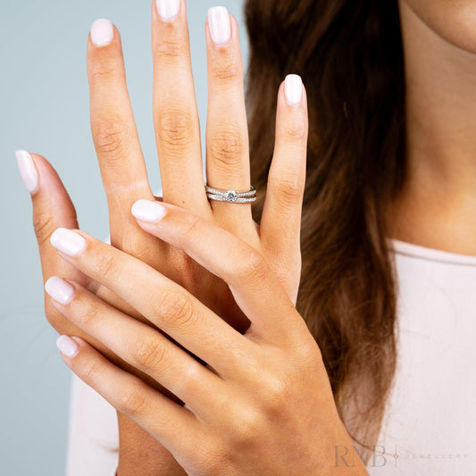 Solitaire Channel Diamond Engagement Ring