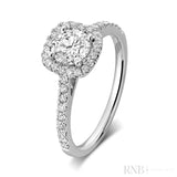 Cushion Halo Diamond Ring