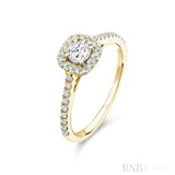 Cushion Halo Diamond Ring