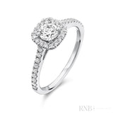 Cushion Halo Diamond Ring-RNB Jewellery
