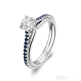 Faith Signature Blue Sapphire and Diamond Ring-RNB Jewellery