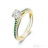 Faith Signature Emerald and Diamond Ring