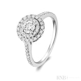 Round Double Halo Diamond Engagement Ring