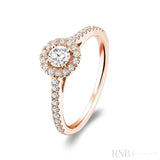 Round Halo Diamond Engagement Ring-RNB Jewellery