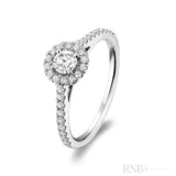 Round Halo Diamond Engagement Ring-RNB Jewellery