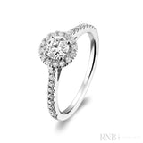 Round Halo Diamond Engagement Ring-RNB Jewellery