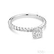 Braded Bridal Diamond Ring Round-RNB Jewellery