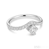 Diamond V Shape Engagement Ring