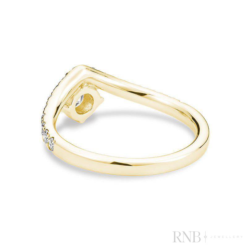 Diamond V Shape Engagement Ring