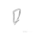V-Shape Semi Eternity Bridal Diamond Band