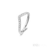 V-Shape Semi Eternity Bridal Diamond Band