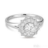 Vintage Flower Diamond Ring