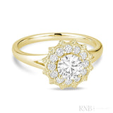 Vintage Flower Diamond Ring