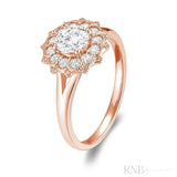 Vintage Flower Diamond Ring