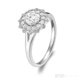 Vintage Flower Diamond Ring