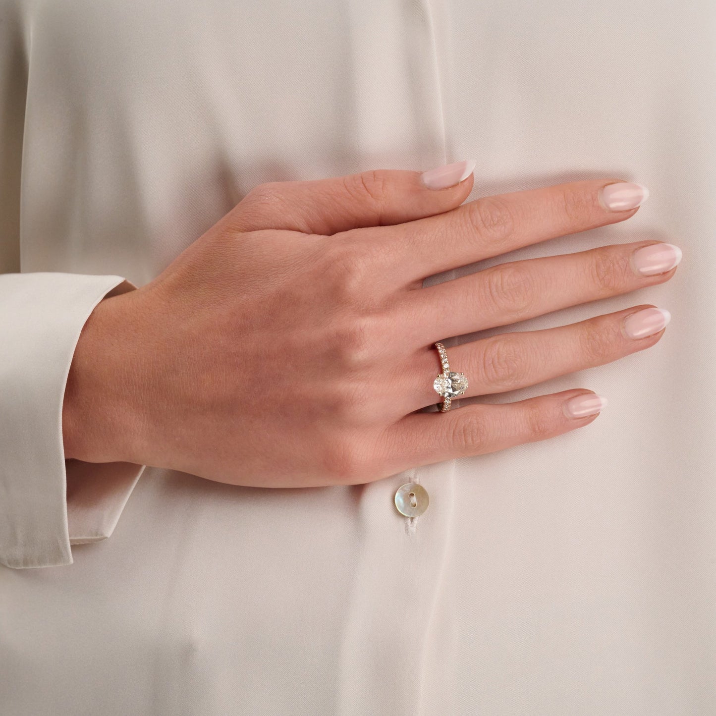 Lab Grown Oval Diamond Ring