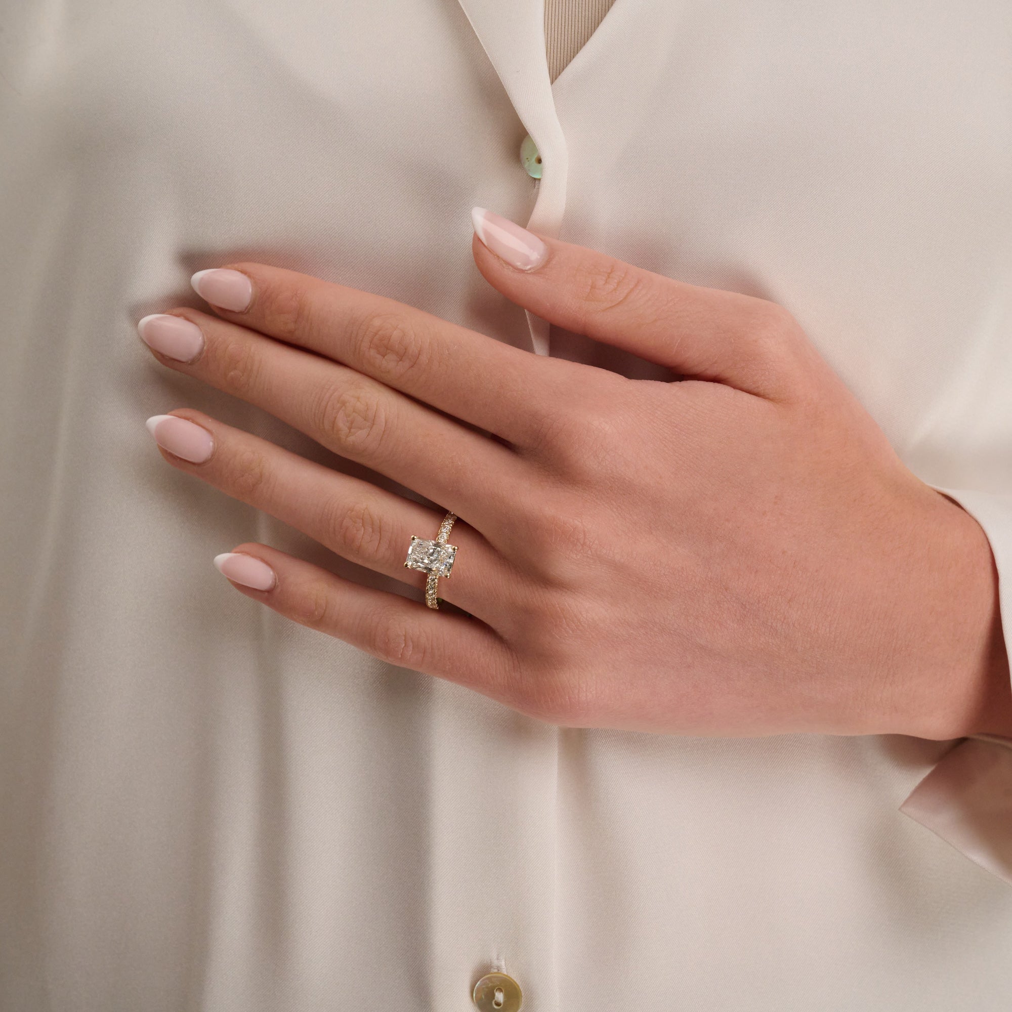 Lab Grown Radiant Diamond Ring