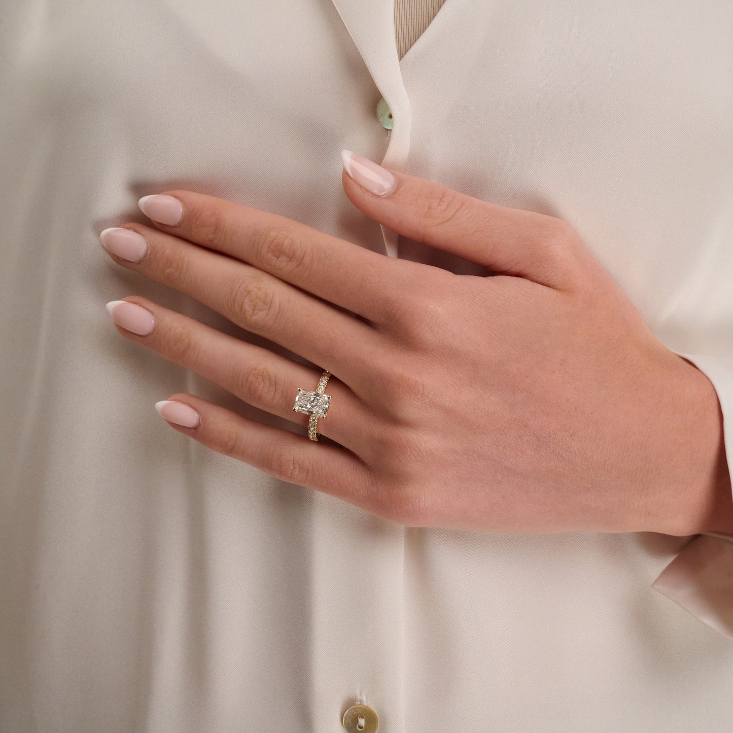 Lab Grown Radiant Diamond Ring