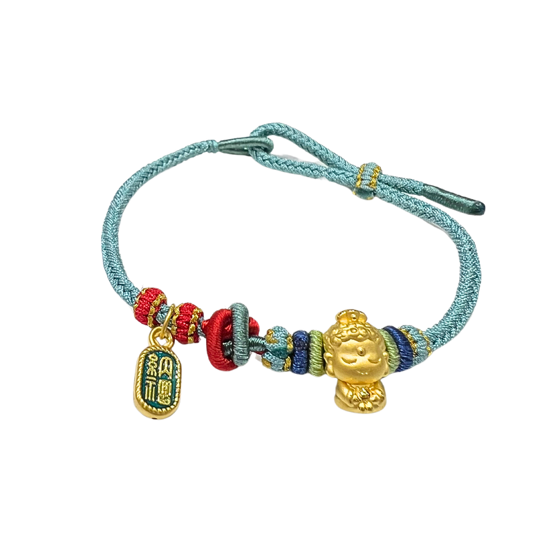 24 Gold Bracelet (Lady Buddha, lucky charm)