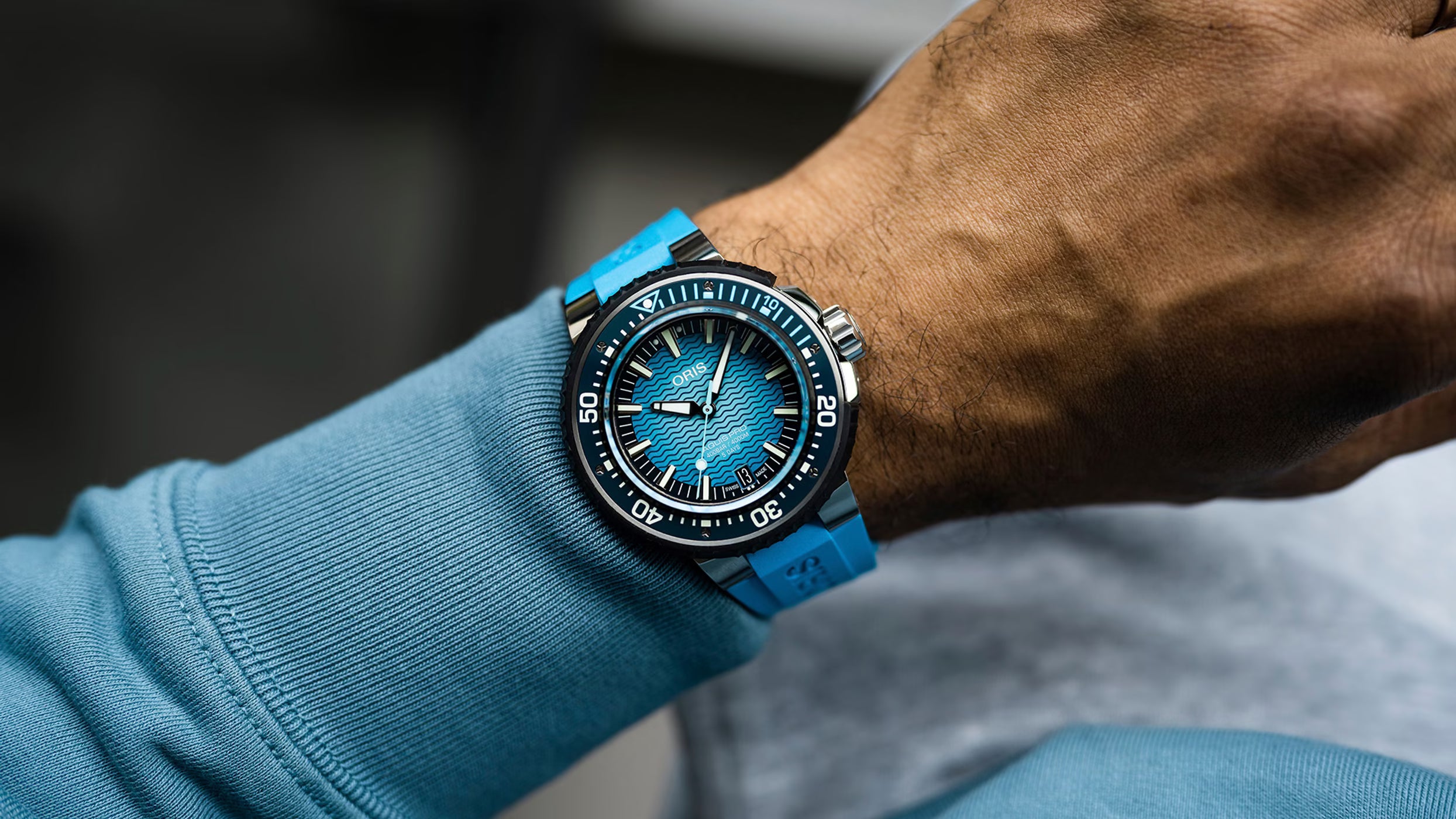 ORIS Aquis Pro 4000m 01 400 7777 7155-Set
