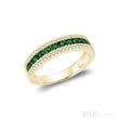 Semi Eternity Precious Stone & Diamond Ring