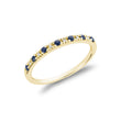 Semi Eternity Precious Stone and Diamond Ring