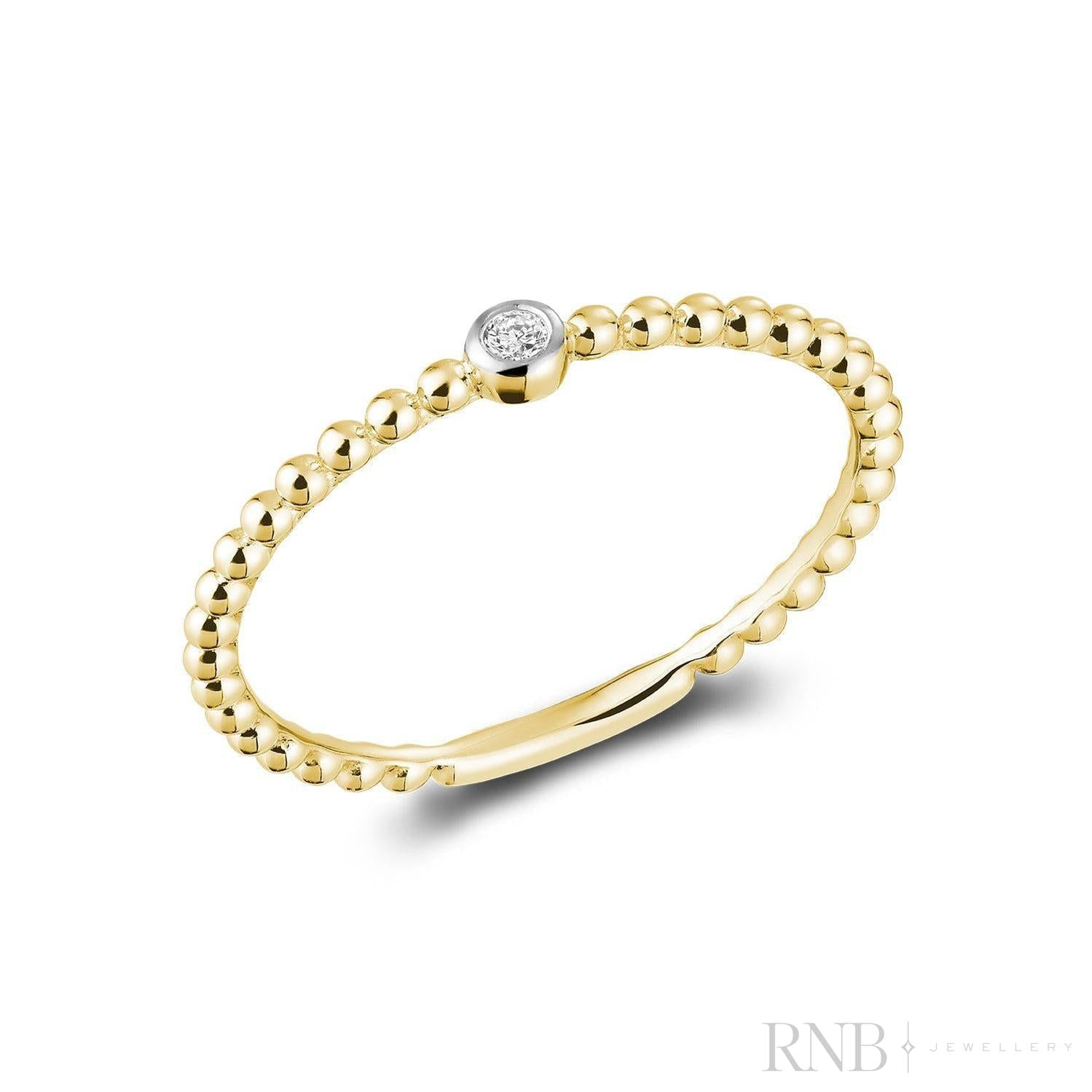 Solitaire Bead Diamond Ring