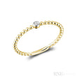 Solitaire Bead Diamond Ring