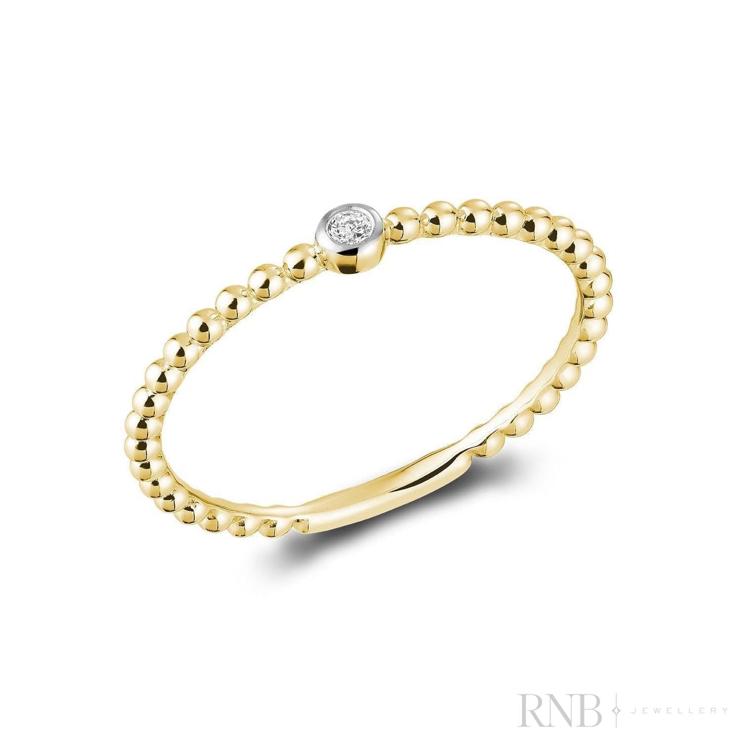 Solitaire Bead Diamond Ring