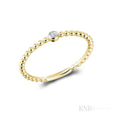 Solitaire Bead Diamond Ring