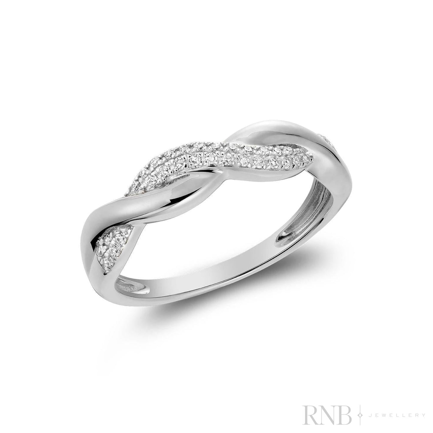 Intertwined Pave Diamond Ring