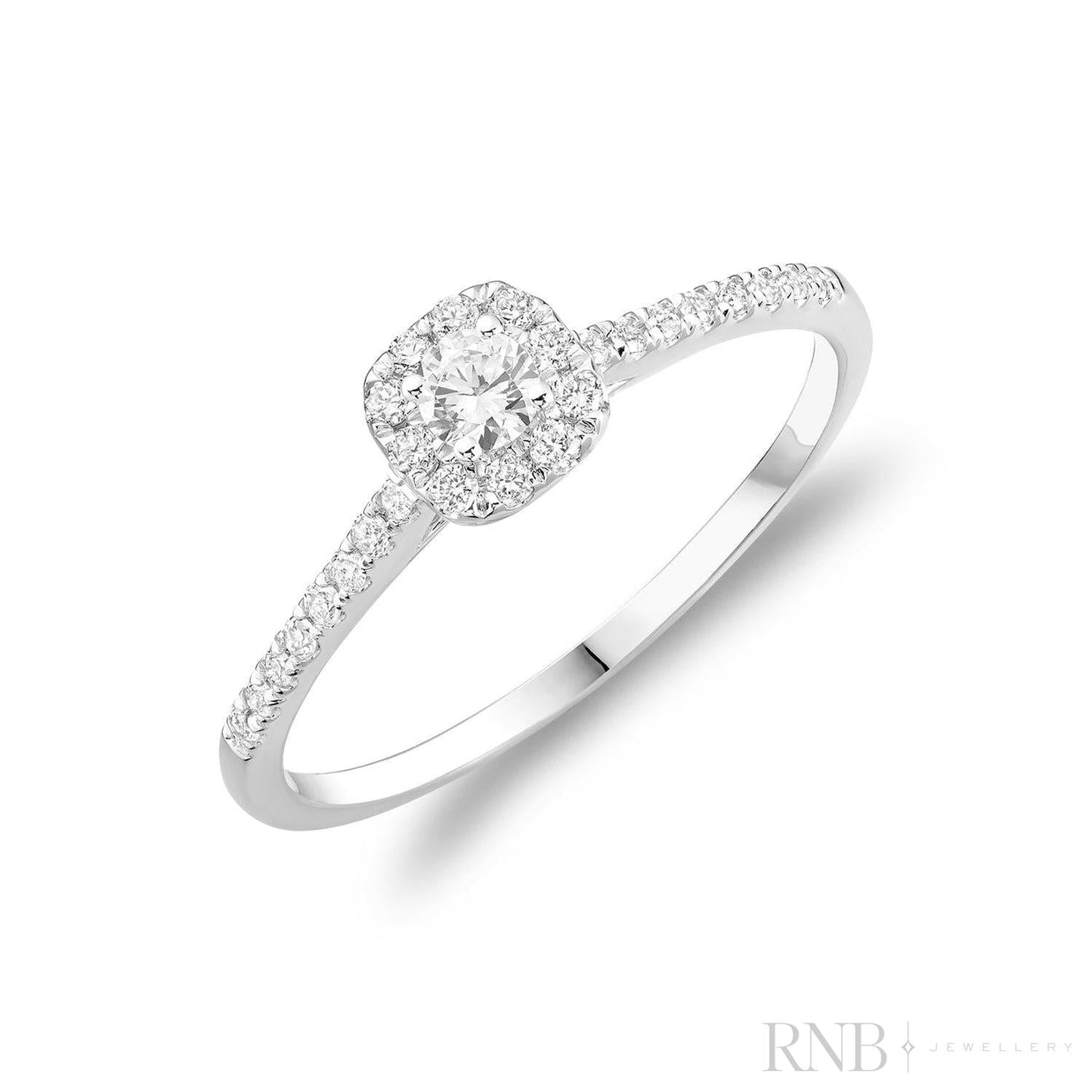 Cushion Diamond Halo Ring