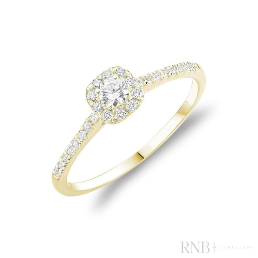 Cushion Diamond Halo Ring