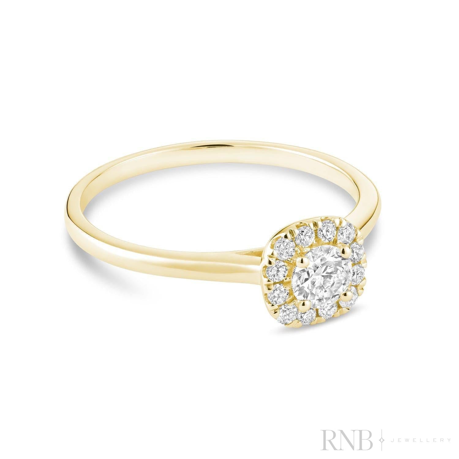 Cushion Diamond Halo Ring