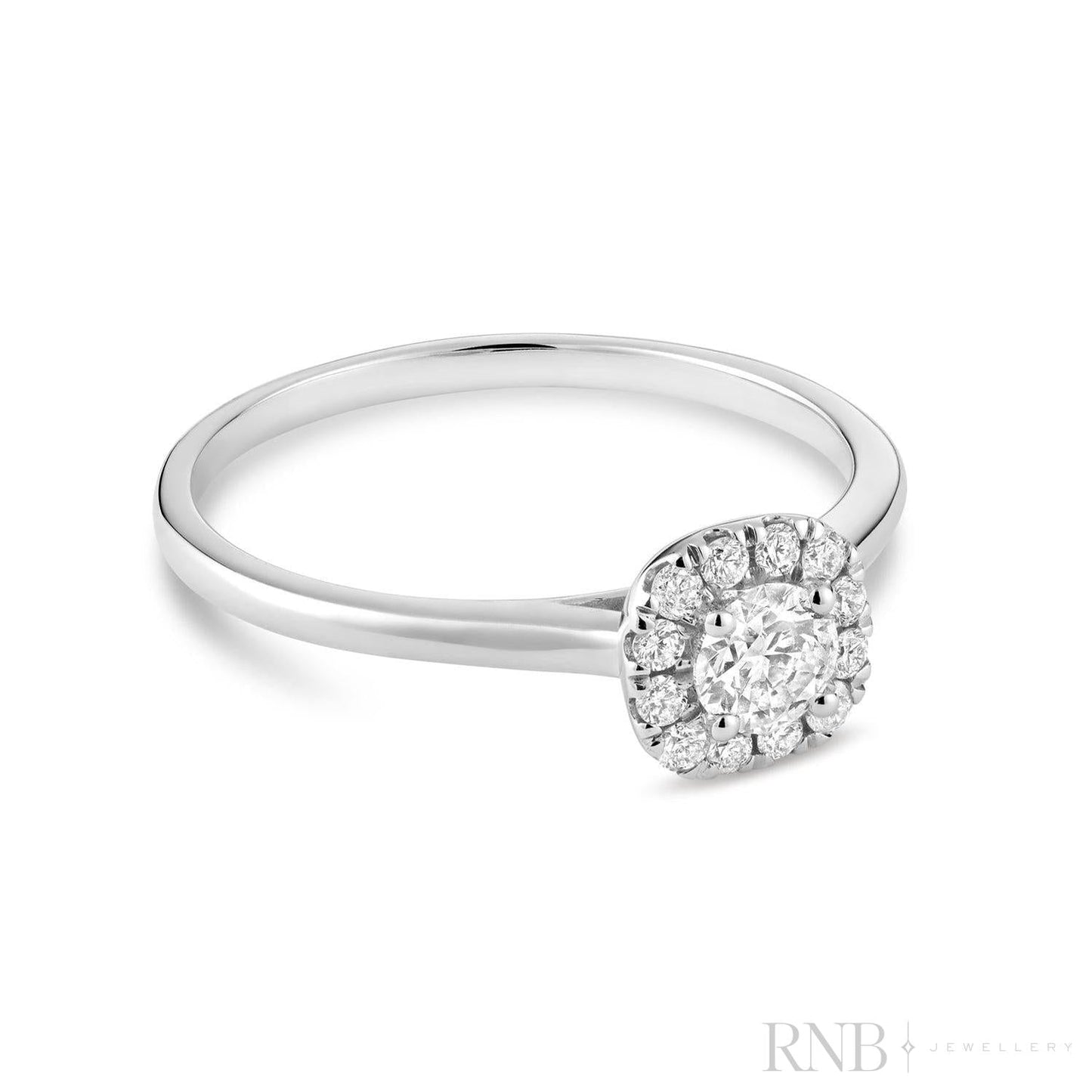 Cushion Diamond Halo Ring