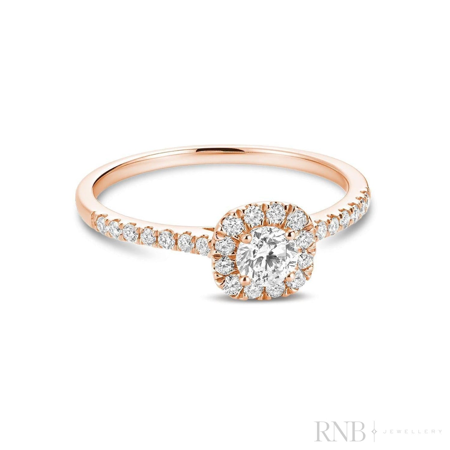 Cushion Diamond Halo Ring